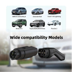 Adaptér nabíjačky pre elektromobily typu 2 až J1772, 16A / 32A, konektor na nabíjanie elektromobilov