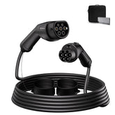 Predlžovací kábel Coolladen Type2 pre nabíjanie elektromobilov s výkonom 3,5 kW, 7 kW, 11 kW, 22 kW, 7 m, s kabelkou