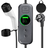 Coolladen 3.5kW Prenosný EV Nabíjač | 16A Schuko na Type 2 Mobilný Wallbox | Nastaviteľný Prúd | Presné 1-12H Časované Nabíjanie & Odloženie