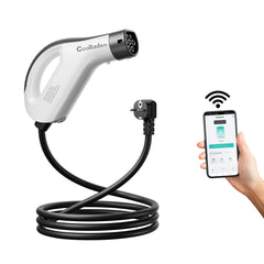 Prenosná nabíjačka pre elektromobily typu 2, nabíjací kábel 3,5 kW 16 A, zástrčka CEE, inteligentné ovládanie cez aplikáciu, nastaviteľný prúd, vodotesná, kábel 3 m/5 m/10 m – kompatibilná so všetkými elektromobilmi modelov Y / 3 / S/X, ID.4, ID.5, i4