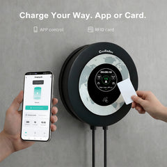 Coolladen Wallbox 11kW s ovládaním cez aplikáciu a RFID, Type 2 na CEE 16A trojfázová nabíjačka EV, pokročilá AC+DC ochrana proti Úniku (RCD Typ B)