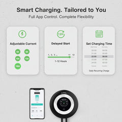 Coolladen Wallbox 11kW s ovládaním cez aplikáciu a RFID, Type 2 na CEE 16A trojfázová nabíjačka EV, pokročilá AC+DC ochrana proti Úniku (RCD Typ B)