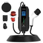 Coolladen 11kW Prenosná nabíjačka EV Type 2, 16A 3-fázová IP55 vodotesná mobilná wallbox s nástenným držiakom pre BEV a PHEV