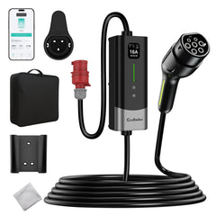 Coolladen Smart 11kW EV nabíjačka APP & WIFI | 3-fázový 16A CEE nabíjací kábel | Bezpečnosť RCD typu B