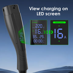 Coolladen 3.6kW Prenosná nabíjačka pre elektromobily | 16A Schuko na Type 2 | Integrovaný jednodielny dizajn