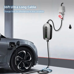 Coolladen mobilná nástenná nabíjačka 11kW nabíjací kábel typ 2 CEE zástrčka [3-phase|4m/6m/11m|6-16A] s nastaviteľným nabíjacím výkonom, nabíjacia stanica a EV nabíjačka pre ID.3/4/5, e-up, e-tron, Zoe a iné EV