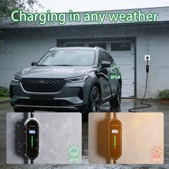 Prenosná nabíjačka EV Coolladen 3,6 kW | Type 2 na zástrčku Schuko | Nastaviteľný prúd 16 A | Nabíjanie s oneskorením 1–12 h | kábel 5 m/10 m