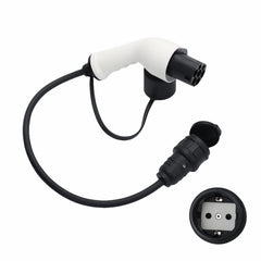 Adaptér typu 2 na zástrčku Schuko Electric Car Charger, 16 A, 0,5/4 m. Jednoduché nabíjanie na nabíjacích staniciach / nástenných boxoch, Použitie 230 V nabíjačiek pre E-Bike, E-Scooter, Motocykel, IP55